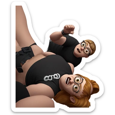 funny meme with glasses sticker