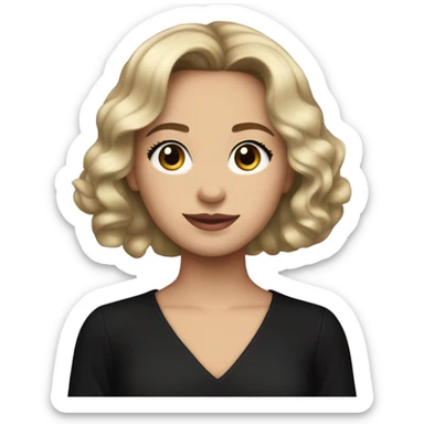 Maddie from dance moms in a black dress  sticker