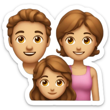 Un couple homme femme avec un homme petit et brun et une femme de taille moyenne et cheveux de couleur châtain sticker
