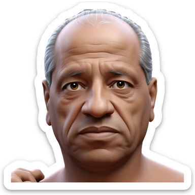 thoughtful old man portrait sticker