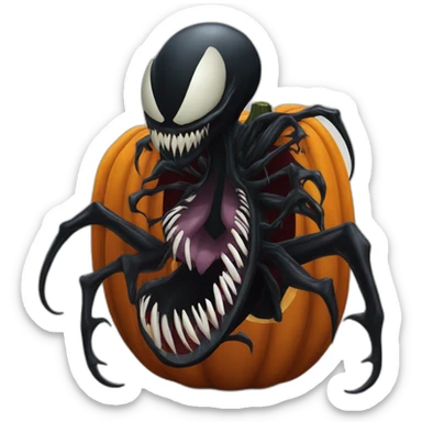 symbiote-venom-pumpkin sticker