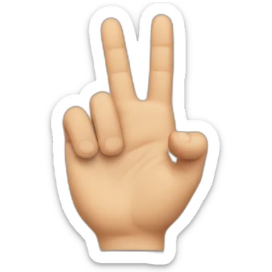 Hand showing 3 fingers sticker