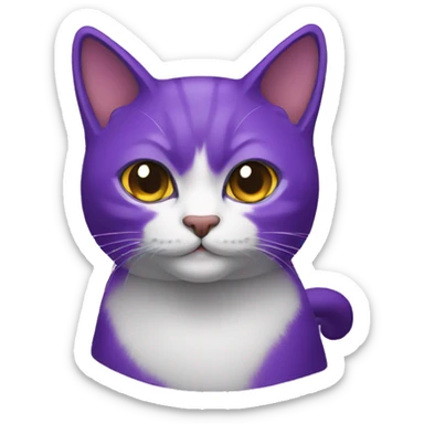 Gato morado sticker