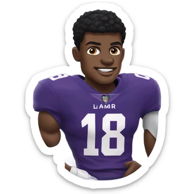 Lamar Jackson in his jersey AT THE CASINO sticker