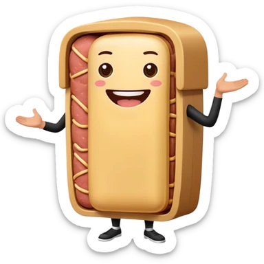 spam artists welcoming guests at a spam meat exhibition  sticker