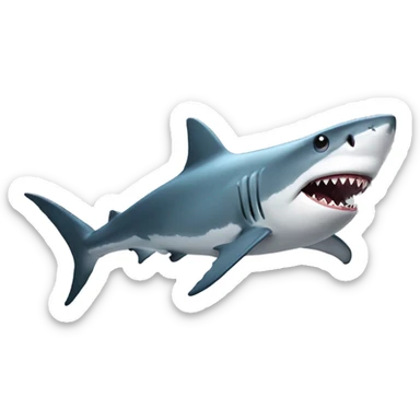 Shark with a top hat sticker