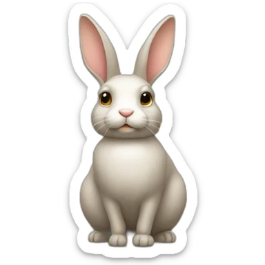 Conejo con la o sticker