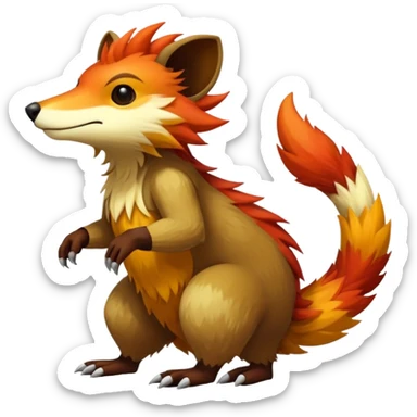  Fakémon-Bagbean-Vernid-creature (full body) sticker