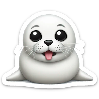 Baby seal getting insulin sticker