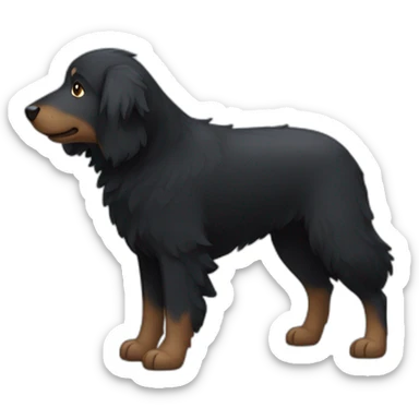 black sheepdog ears up sticker