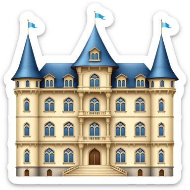 A hotel icon like gstaad palace sticker
