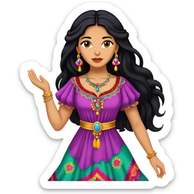 Esmeralda gypsy woman from Hunchback of Notre Dame sticker