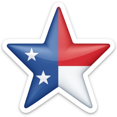 An emoji of the Texan flag sticker