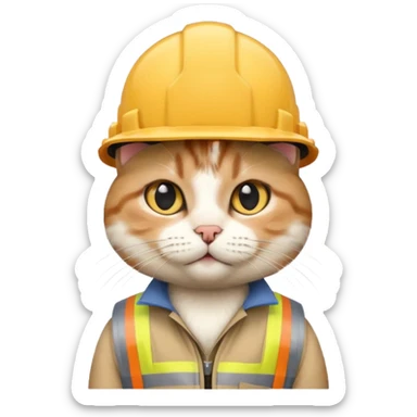 cat wearing architecture stuff sticker