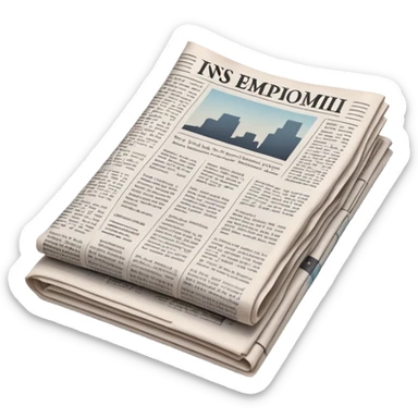 generate realistic detailed news paper sticker