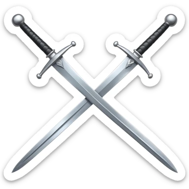 Crossed weapons sticker