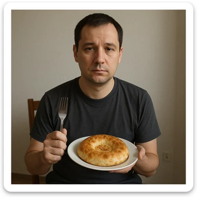 sartarosh xonada shunchaki tarelka v vilka ushlab utirsin tarelkada esa faqat uzbekcha non bulsin kayfiyati xam urtacha bulsin xursan bob ketmasin sticker