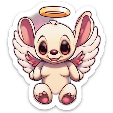 Angel and stitch sticker