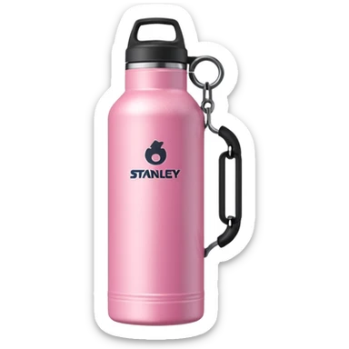 pink stanley water bottle sticker