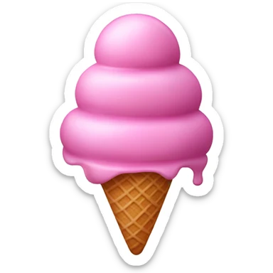 Pink ice cream sticker