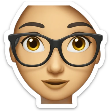 Arabe girl With glasses sticker