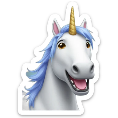 Une licorne qui vole sticker