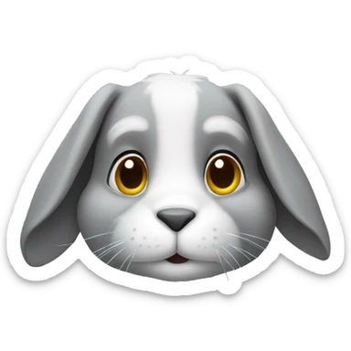 Rabbit grey sticker