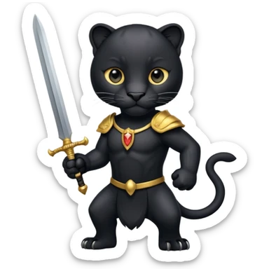 Panther with sword  sticker