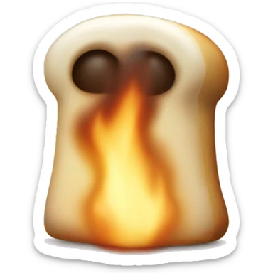 toasted marshmallow no face sticker