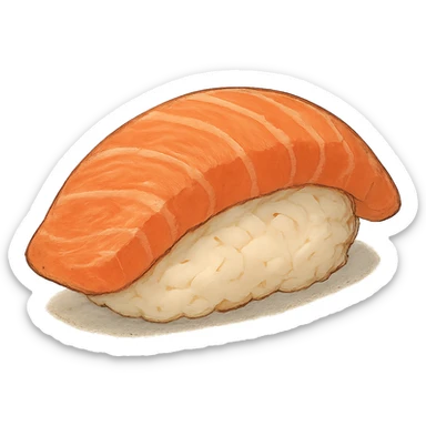 sushi, ghibli style sticker