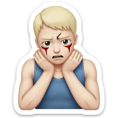 self strangling emoji sticker