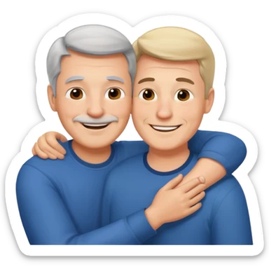 father-in-law and son-in-law hugging sticker