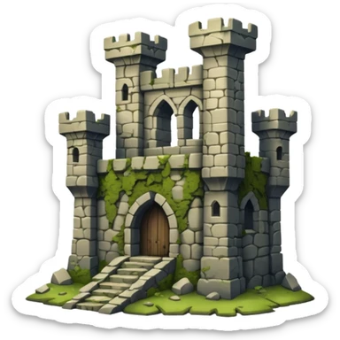 old ruined castle  sticker