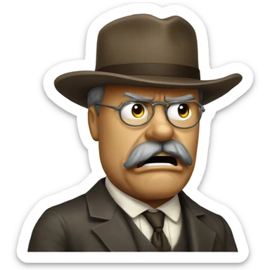 Teddy Roosevelt angry sticker