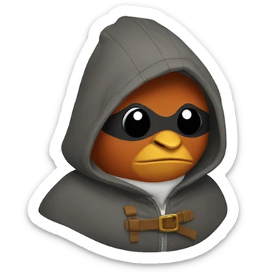 robin with hoodie sticker