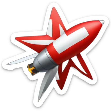 ICBM red star sticker