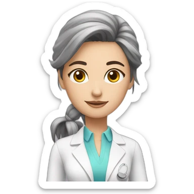 physiotherapist working pretty girl brunette sticker