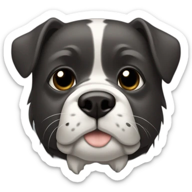Perro negror con manchas blancas sticker