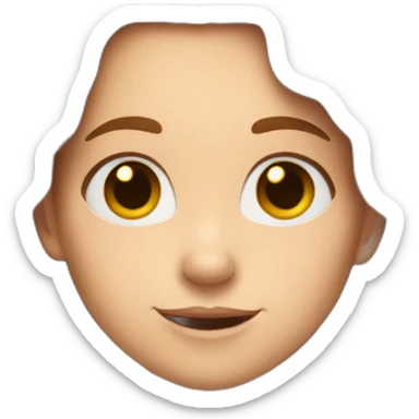 A white woman with brown wavy hair, and making a heart symbol with her hands sticker