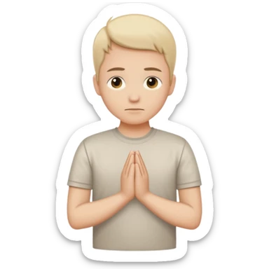 stand and wait with folded hands sticker