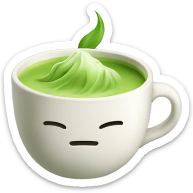 Aesthetic matcha cup sticker
