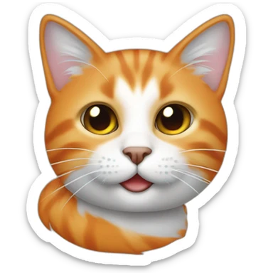un gato naranja con antifaz de mapache sticker