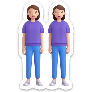 person wearing loose comfortable casual clothes sticker