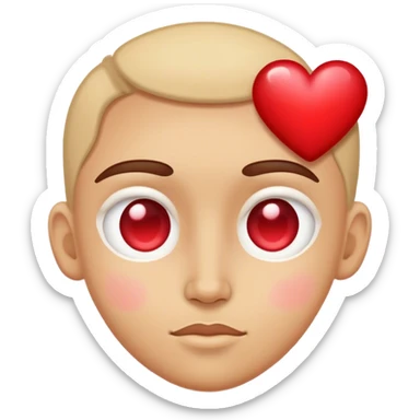 Face with hearts-eyes sticker