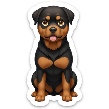 Rottweiler mix full body sticker