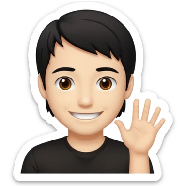 Jakru russce  marrant. Noire et brun. sticker