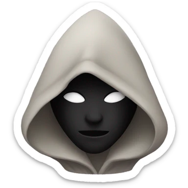 mysterious hooded figure sticker
