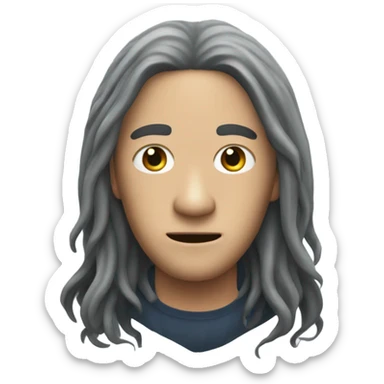 Squid game player in Long hair sticker