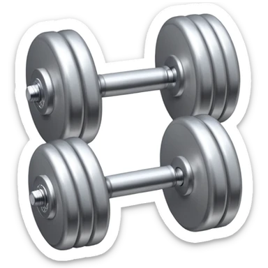 dumbbell with a small sparkle above it sticker