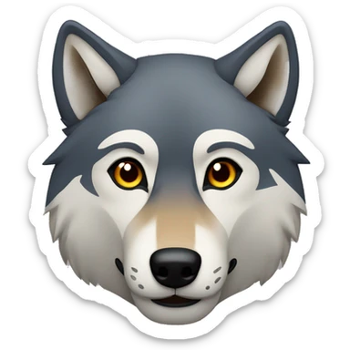 Wolf face from front sticker